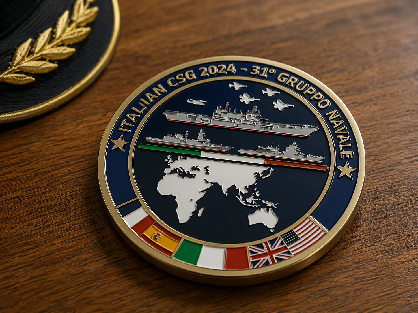 Marina Militare commemorative metal objects